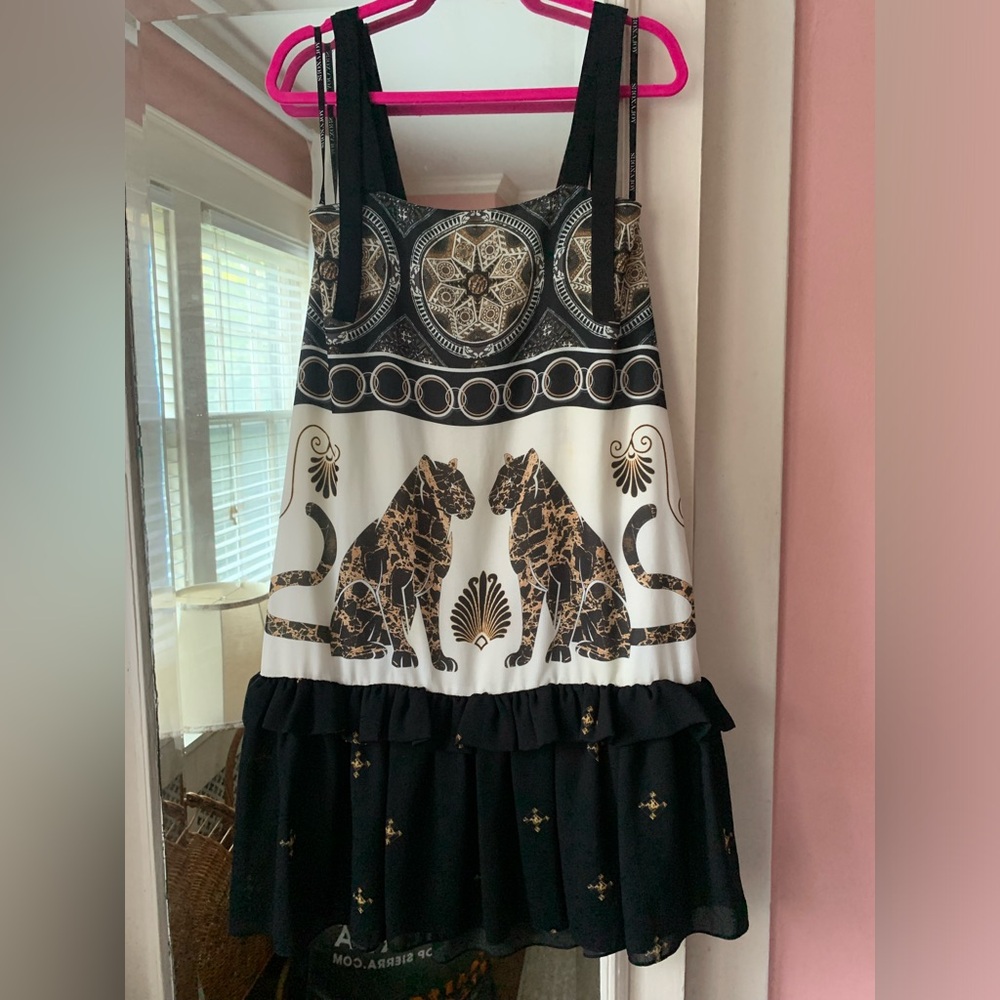 Shona Joy Black and White Patterned Dress